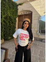 Beyaz Summer Korseli Tişört