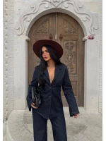 Blazer Denim İkili Takım