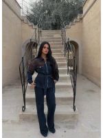 Brown Garnili Denim Takım