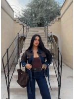 Brown Garnili Denim Takım