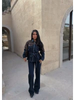Brown Garnili Denim Takım