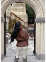 Camel Loren Kemerli Süet Ceket