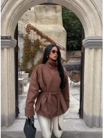 Camel Loren Kemerli Süet Ceket