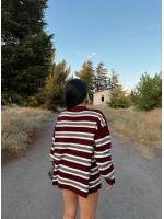 Çizgili Kolej Triko Hırka