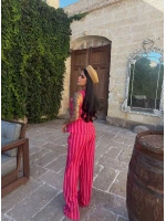 Çizgili Peplum Takım