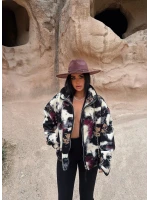 Color Tam Fermuarlı Peluş Ceket