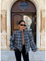 Gri Ekose Bomber Mont