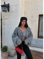 Gri Miora Çift Yönlü Fiyonk Triko