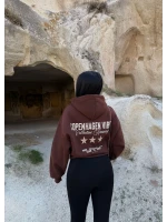 Kahve Vibes Sırt Baskı Sweat