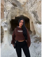 Kahve Vibes Sırt Baskı Sweat