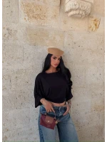 Kayık Yaka Yarasa Tişört