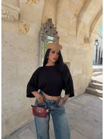 Kayık Yaka Yarasa Tişört