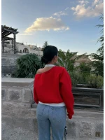 Kırmızı Chicago İki Parça Sweat