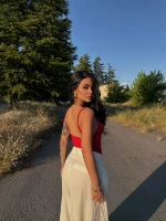 Kırmızı Güpürlü Sandy Bralet