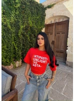 Kırmızı Summer Korseli Tişört