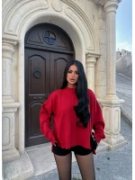 Kırmızı Yanı Yırtmaçlı Balıkçı Kazak