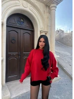 Kırmızı Yanı Yırtmaçlı Balıkçı Kazak