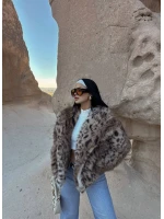 Leopar Desen Suni Kürk