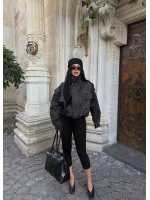 Leopar Oversize Denim Ceket