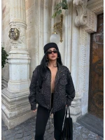 Leopar Oversize Denim Ceket