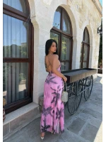Lila Sunset Sırt Çapraz Elbise