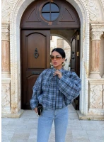Mavi Ekose Bomber Mont