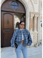 Mavi Ekose Bomber Mont
