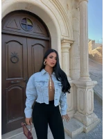 Mavi Kol Cepli Boxy Denim Ceket