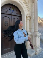 Mavi Kol Cepli Boxy Denim Ceket
