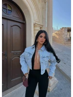Mavi Kol Cepli Boxy Denim Ceket