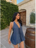 Mavi Linen İkili Takım
