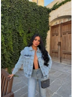 Mavi Tiger Sırt Nakışlı Denim Ceket