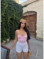 Pudra Metal Aksesuarlı Bodysuit