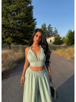 Mint Yırtmaçlı Sahra Takım