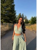 Mint Yırtmaçlı Sahra Takım