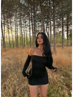 Omuz Dekolte Bodycon Elbise