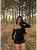 Omuz Dekolte Bodycon Elbise