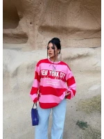 Pembe Dreams Çizgili Sweat