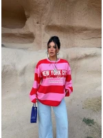 Pembe Dreams Çizgili Sweat