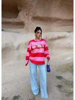 Pembe Dreams Çizgili Sweat
