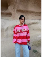 Pembe Dreams Çizgili Sweat