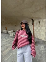 Pembe Energy Çizgili Sweat