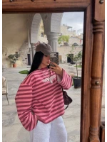 Pembe Energy Çizgili Sweat