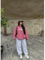 Pembe Energy Çizgili Sweat