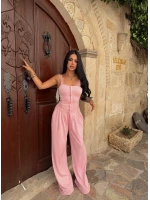 Pembe Lilly Güpürlü Modal Takım