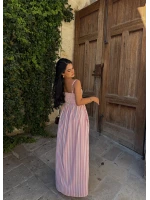 Pembe Line Gipeli Elbise