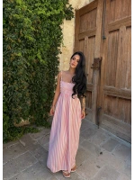 Pembe Line Gipeli Elbise
