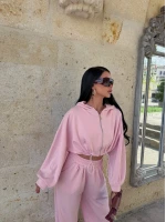 Pembe Mood Üçlü Eşofman Takım