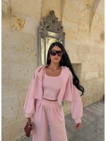 Pembe Mood Üçlü Eşofman Takım