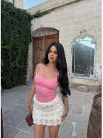 Pembe Star Askılı Crop